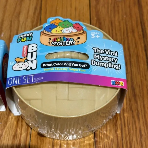 Bun Rainbow Mystery Viral Mystery Dumpling Squishy - Beige (Set of 2) - Picture 3 of 6